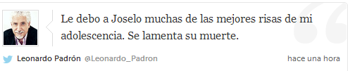 Estos famosos lamentaron la muerte de Joselo en Twitter (Imágenes)