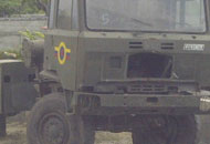 Solo en Venezuela: Un camión militar abandonado en la calle