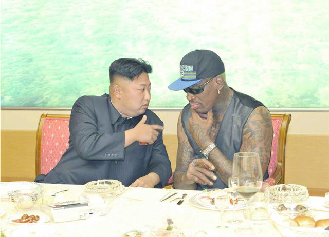 Dennis Rodman visitó a Kim Jong-Un y este le pidió que hablara bien de él (Foto)