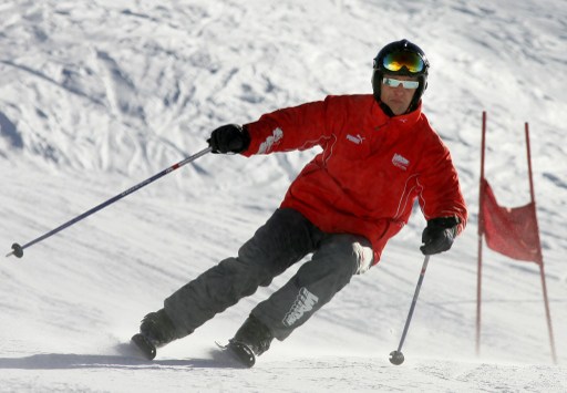 Schumacher esquiaba a una velocidad normal