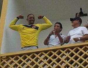 Will Smith también celebró la victoria colombiana (Fotos)