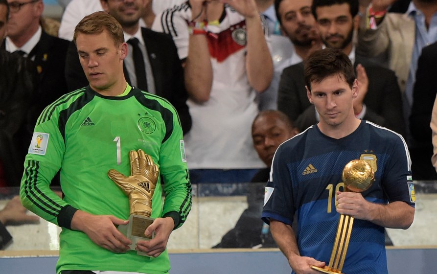 Messi recibió el Balón de Oro de mejor jugador de Brasil 2014