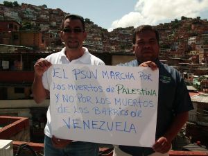 Psuv marcha por los muertos de Palestina y no por los muertos de los barrios de Venezuela