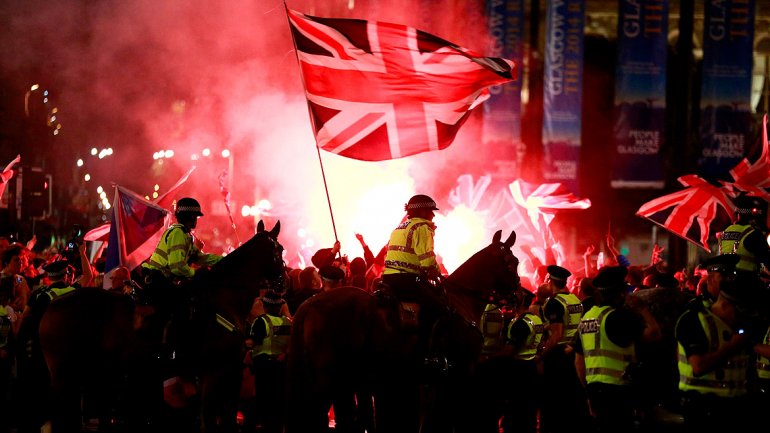 Separatistas desilusionados generaron protestas en Escocia (Fotos)