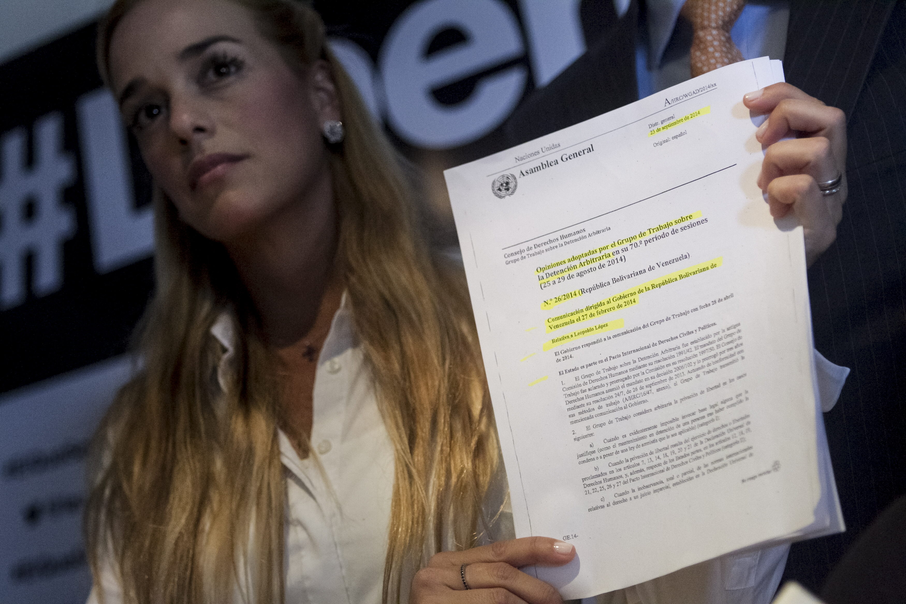 Tintori: La libertad de Leopoldo depende de que se pronuncien los países democráticos