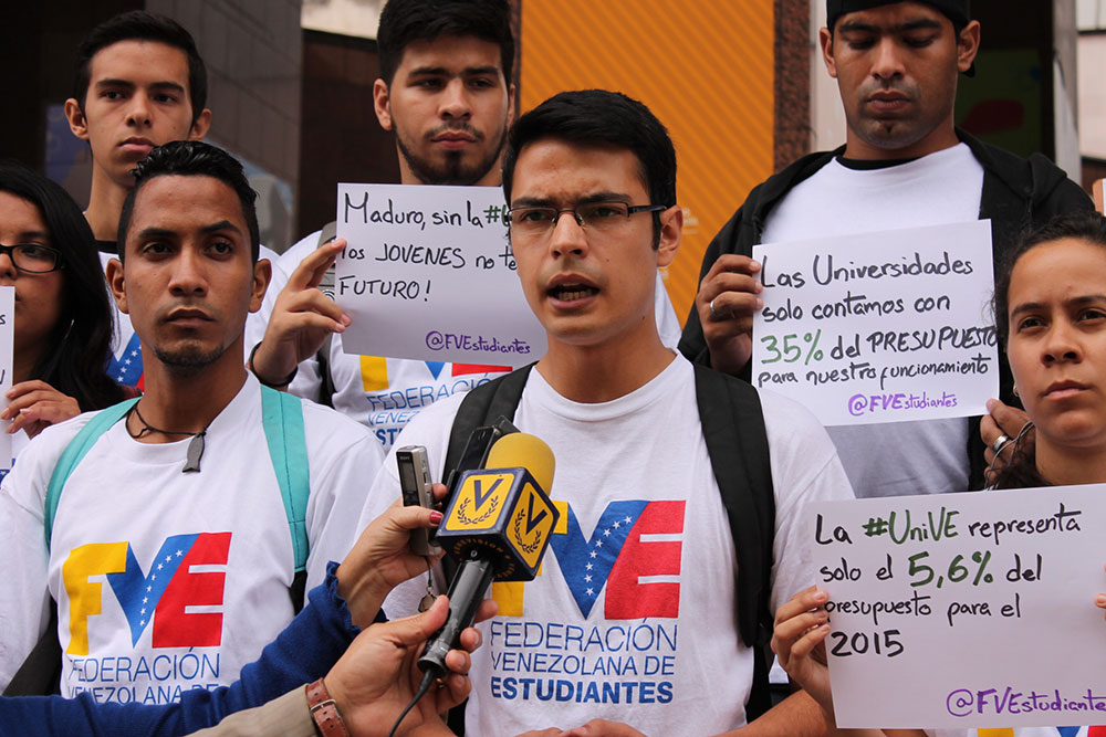 Federación Venezolana de Estudiantes exige incremento sustancial del presupuesto universitario
