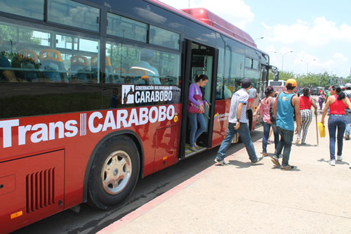 Activarán rutas especiales de TransCarabobo en Carnaval