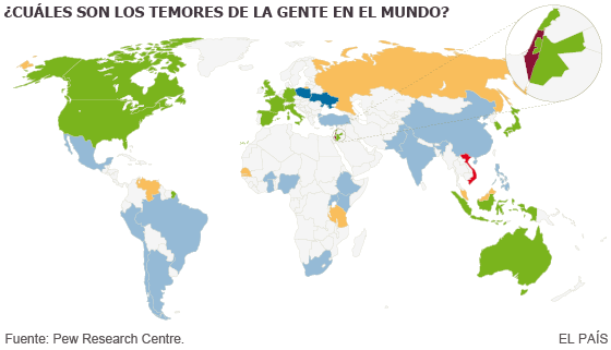 Gráfico: ¿A qué tiene miedo la gente en el mundo? (Incluye a Venezuela)