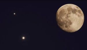 Conjunción planetaria de Venus y Júpiter