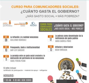 Curso para Comunicadores Sociales: ¿Cuánto Gasta el Gobierno? ¿Más Gasto Social = Más Pobreza?