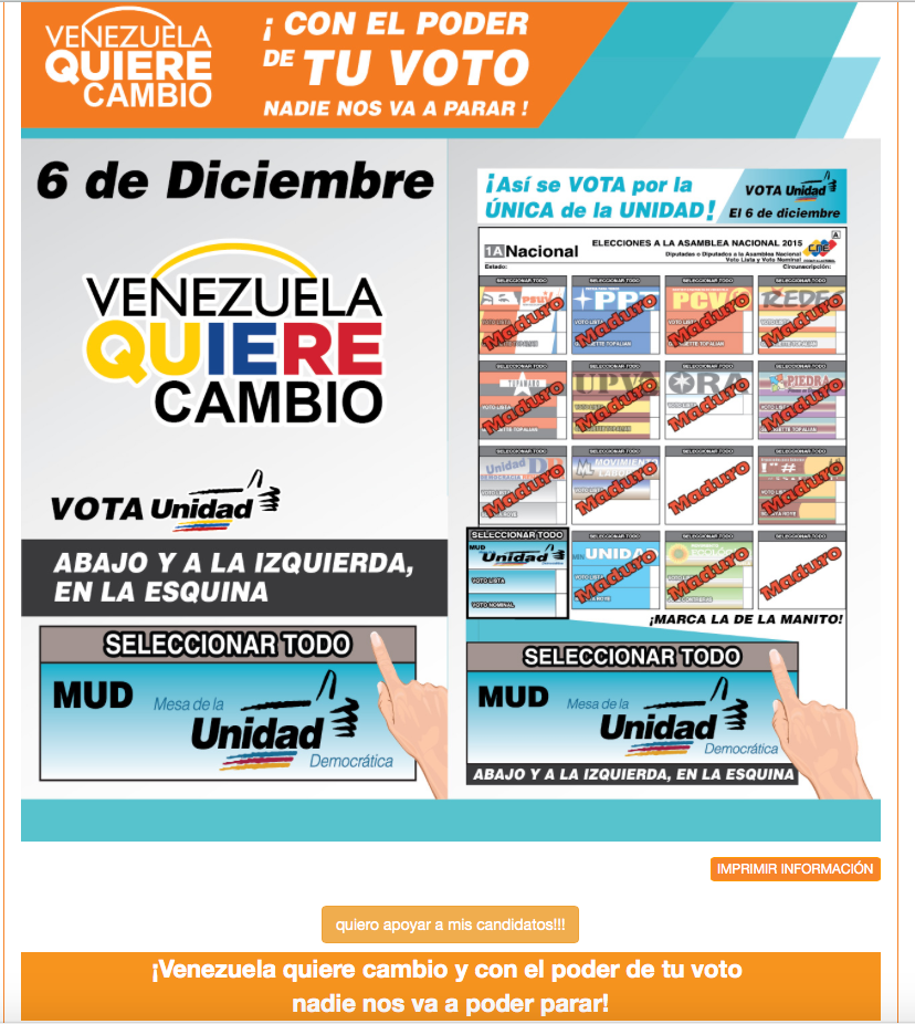 Voluntad Popular activa página web para explicar a los venezolanos cómo votar el #6D