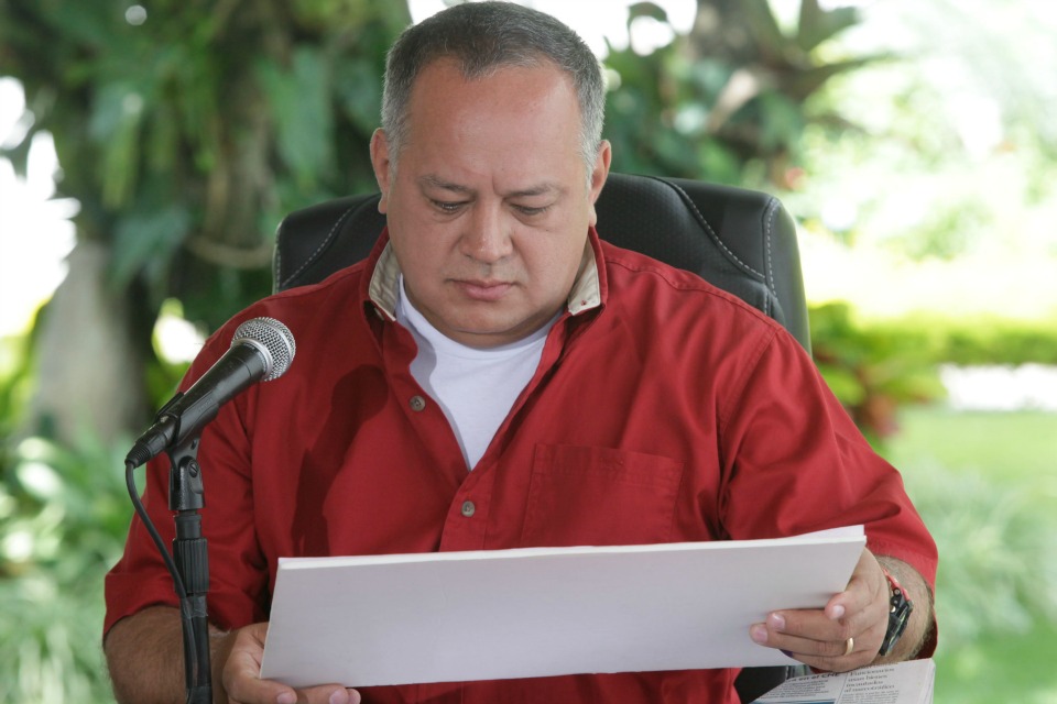 Cabello dice que “la única oportunidad que tiene la derecha es gritar fraude”