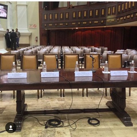 La cobardía gubernamental en una foto: Los puestos vacíos donde serían interpelados los ministros