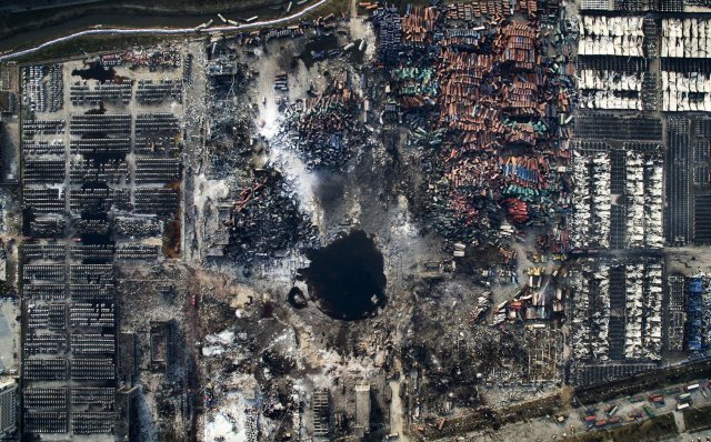 Tercer premio de la categoría "Noticias Generales", Chen Jie. Explosión en Tianjin 