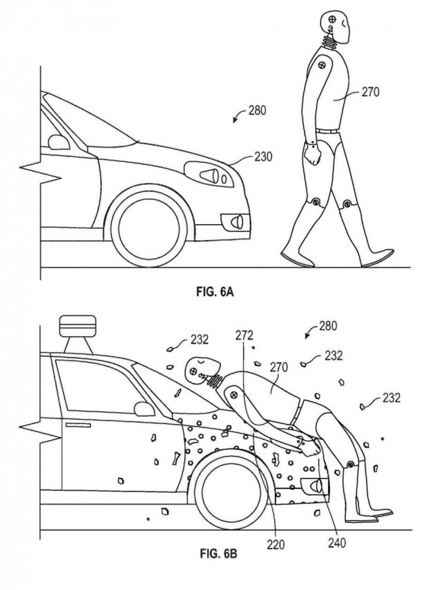 Google patenta un sistema para que peatones atropellados se adhieran al vehículo