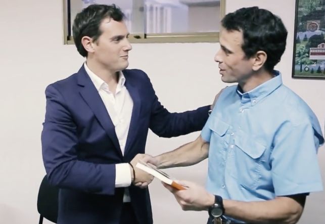 Albert Rivera se reunió con Capriles, de quien percibió mucha “fuerza y ganas”