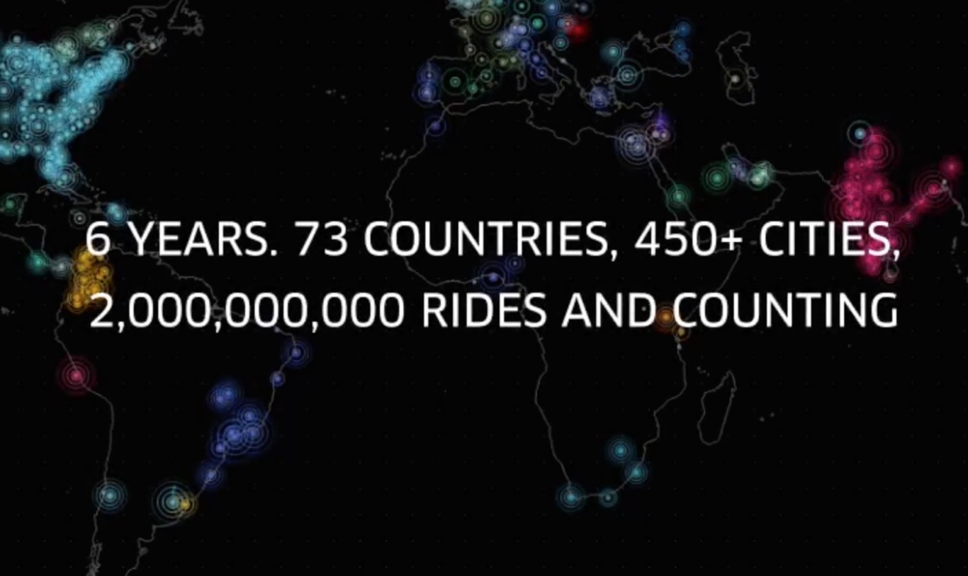 Uber contabiliza 2 mil millones de viajes a nivel mundial