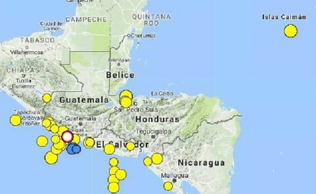 Fuerte sismo de magnitud 5,8 sacudió este viernes a Guatemala