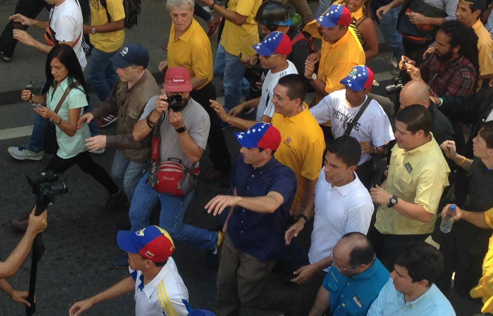Capriles informó que esta será la última movilización convencional, la próxima será sorpresa