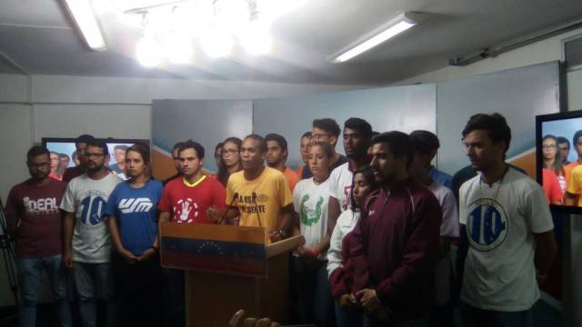 Miembros del Movimiento Estudiantil (Foto: @unidadvenezuela)