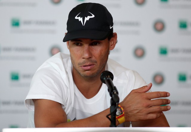 Tennis - French Open - Roland Garros, Paris, France - June 7, 2017 Spain's Rafael Nadal during a press conference after winning his quarter final match due to the retirement of Spain's Pablo Carreno Busta Reuters / Benoit Tessier