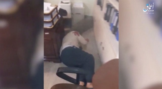 A still image taken from a video released on the internet by Islamic State-affiliated Amaq News Agency, on June 7, 2017, purports to show a person lying on floor with blood stain in an office said to be inside Iranian parliament in Tehran, Iran. Social Media Website via Reuters TV ATTENTION EDITORS - THIS IMAGE HAS BEEN SUPPLIED BY A THIRD PARTY. IT IS DISTRIBUTED, EXACTLY AS RECEIVED BY REUTERS, AS A SERVICE TO CLIENTS. REUTERS IS UNABLE TO INDEPENDENTLY VERIFY THE CONTENT OF THIS VIDEO, WHICH HAS BEEN OBTAINED FROM A SOCIAL MEDIA WEBSITE. EDITORIAL USE ONLY. NO RESALES. NO ARCHIVE