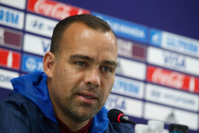 El entrenador de la selección venezolana de fútbol sub-20, Rafael Dudamel, da una rueda de prensa hoy, miércoles 7 de junio de 2017. Foto:  EFE/Kim Hee-Chul