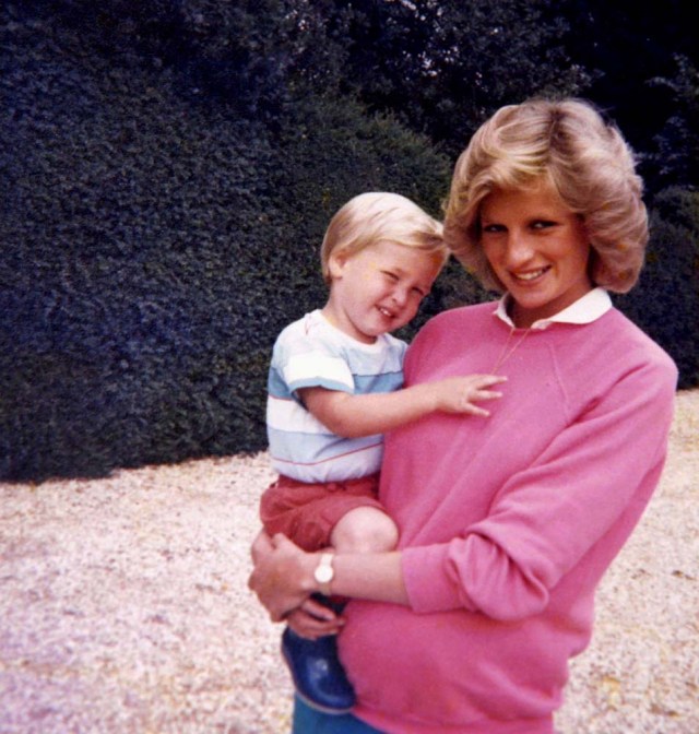 Britain's Prince William, the Duke of Cambridge, and the late Diana, Princess of Wales are seen in an undated photo released by Kensington Palace on July 23, 2017. The image taken from the personal photo album of the late Diana, Princess of Wales, shows the princess holding Prince William whilst pregnant with Prince Harry and features in the new ITV documentary 'Diana, Our Mother: Her Life and Legacy', which airs on ITV at 21.00hrs on July 24, 2017. Kensington Palace/Handout via REUTERS ATTENTION EDITORS - THIS IMAGE WAS PROVIDED BY A THIRD PARTY. NO RESALES. NO ARCHIVES. NOT FOR SALE FOR MARKETING OR ADVERTISING CAMPAIGNS. NO USE AFTER MONDAY JULY 31, 2017. NEWS EDITORIAL USE ONLY. NO USE ON THE FRONT COVERS OF ANY UK OR INTERNATIONAL MAGAZINES. NO COMMERCIAL USE (INCLUDING ANY USE IN MERCHANDISING, ADVERTISING OR ANY OTHER NON-EDITORIAL USE INCLUDING, FOR EXAMPLE, CALENDARS, BOOKS AND SUPPLEMENTS). THIS PHOTOGRAPH (WHOSE COPYRIGHT IS VESTED IN THE DUKE OF CAMBRIDGE AND PRINCE HARRY) IS PROVIDED TO YOU ON CONDITION THAT YOU WILL MAKE NO CHARGE FOR THE SUPPLY, RELEASE OR PUBLICATION OF IT AND THAT THESE CONDITIONS AND RESTRICTIONS WILL APPLY (AND THAT YOU WILL PASS THESE ON) TO ANY ORGANISATION TO WHOM YOU SUPPLY IT. ALL OTHER REQUESTS FOR USE SHOULD BE DIRECTED TO THE PRESS OFFICE AT KENSINGTON PALACE IN WRITING.