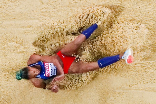 Athletics - World Athletics Championships – women’s triple jump final – London Stadium, London, Britain – August 7, 2017 – Yulimar Rojas of Venezuela competes. REUTERS/Fabrizio Bensch