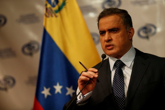 Venezuela's chief prosecutor Tarek William Saab speaks during a news conference in Caracas, Venezuela, August 23, 2017. REUTERS/Andres Martinez Casares