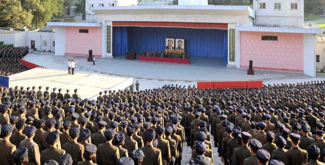 The Presidium of the Political Bureau of the Central Committee of the WorkersÕ Party of Korea meets in this undated photo released by North Korea's Korean Central News Agency (KCNA) in Pyongyang September 4, 2017. KCNA via REUTERS ATTENTION EDITORS - THIS PICTURE WAS PROVIDED BY A THIRD PARTY. REUTERS IS UNABLE TO INDEPENDENTLY VERIFY THIS IMAGE. FOR EDITORIAL USE ONLY. NOT FOR USE BY REUTERS THIRD PARTY DISTRIBUTORS. SOUTH KOREA OUT.