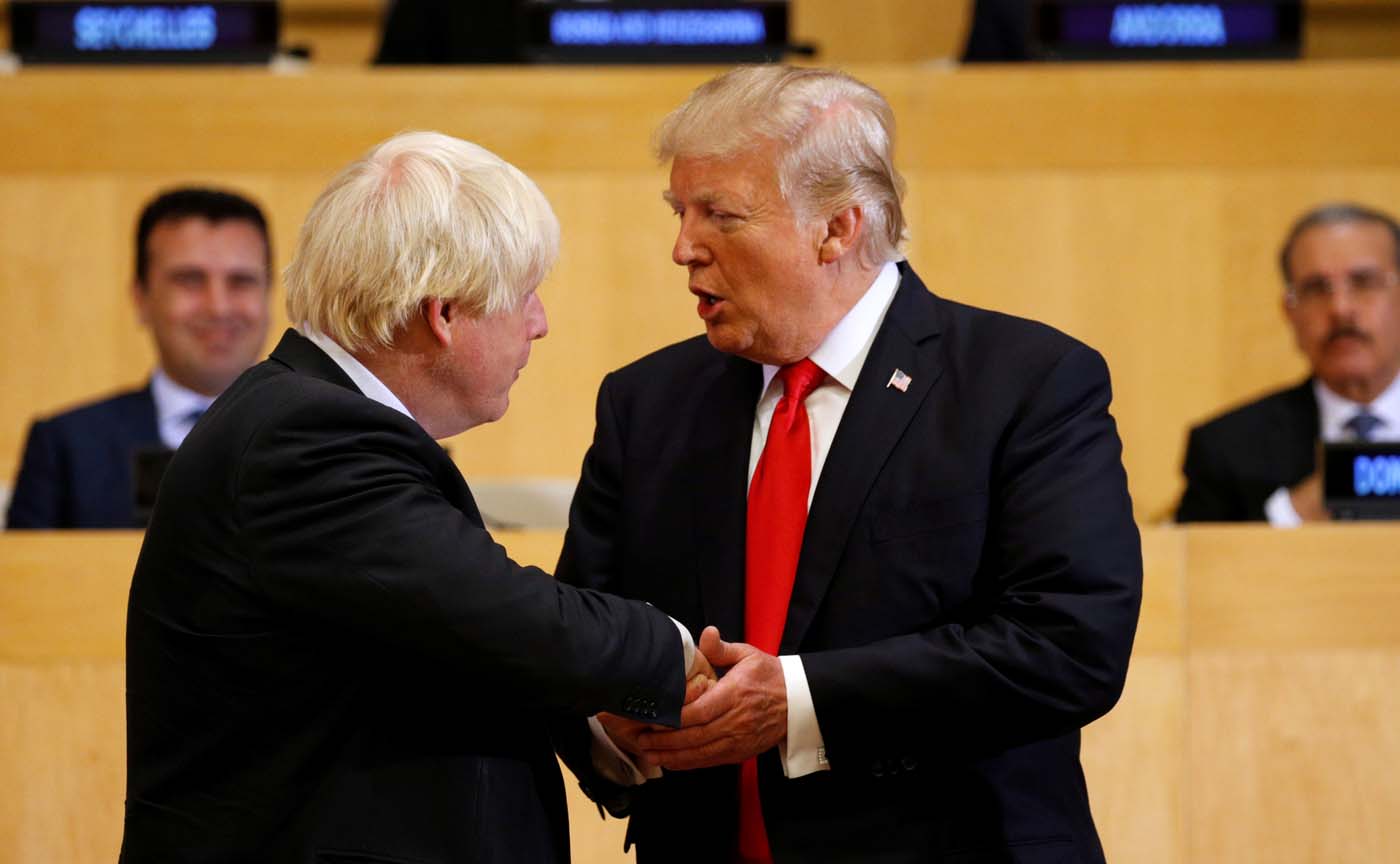 Trump se mostró esperanzado de que Boris Johnson se recuperará del coronavirus