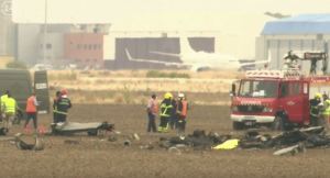 Muere piloto de avión de guerra F18 que se estrelló al despegar cerca de Madrid