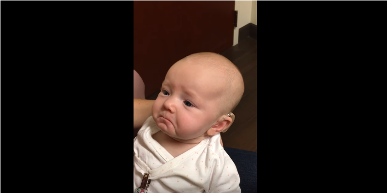 Para llorar… La reacción de una bebé sorda cuando escucha a su madre por primera vez (video)