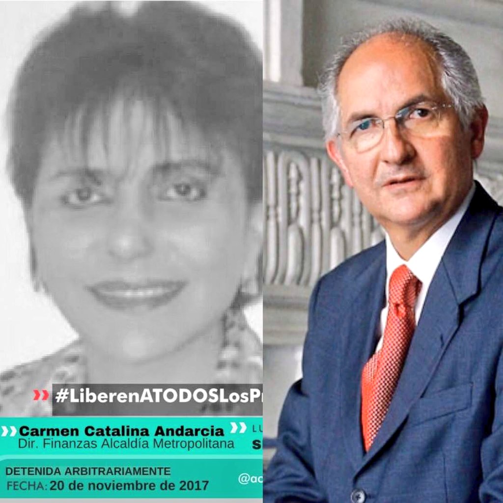 Acusan de facilitadora de fuga y obstrucción de la justicia a Carmen Andarcia por caso Ledezma