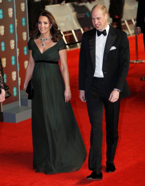 Britain's Prince William and his wife Katherine arrive at the British Academy of Film and Television Awards (BAFTA) at the Royal Albert Hall in London, Britain February 18, 2018. REUTERS/Peter Nicholls