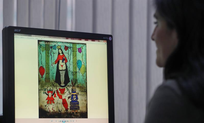 La virgen en tanga busca desenmascarar a los falsos devotos, según su autora