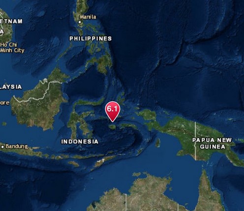 Sismo superficial de 6,1 de magnitud sacude el este de Indonesia