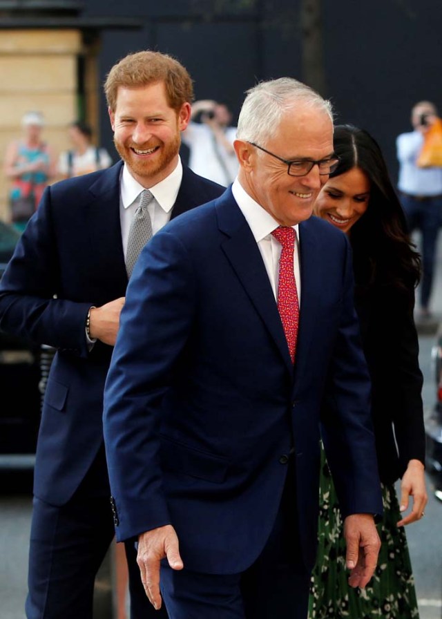 Britain's Prince Harry and Meghan Markle arrive to attend a reception celebrating the forthcoming Invictus Games Sydney 2018, hosted by Malcolm Turnbull, Prime Minister of Australia, and his wife Lucy Turnbull, at Australia House in London, Britain April 21, 2018. Alastair Grant/Pool via Reuters