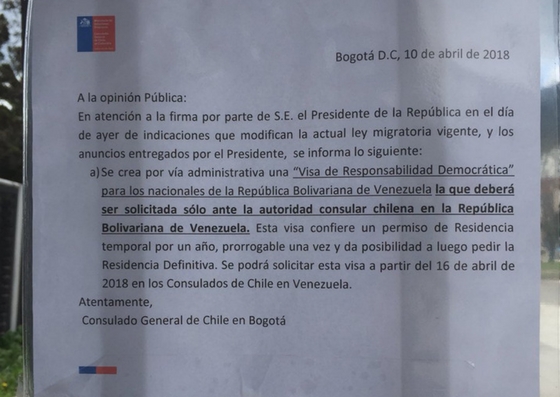 Foto: Consulado de Chile en Bogotá, Colombia / Cortesía 
