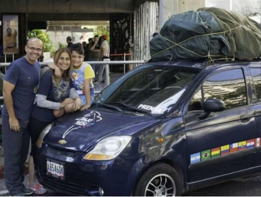 La familia recorrió desde Maracaibo a Argentina en auto | 2bajoelmismotecho 