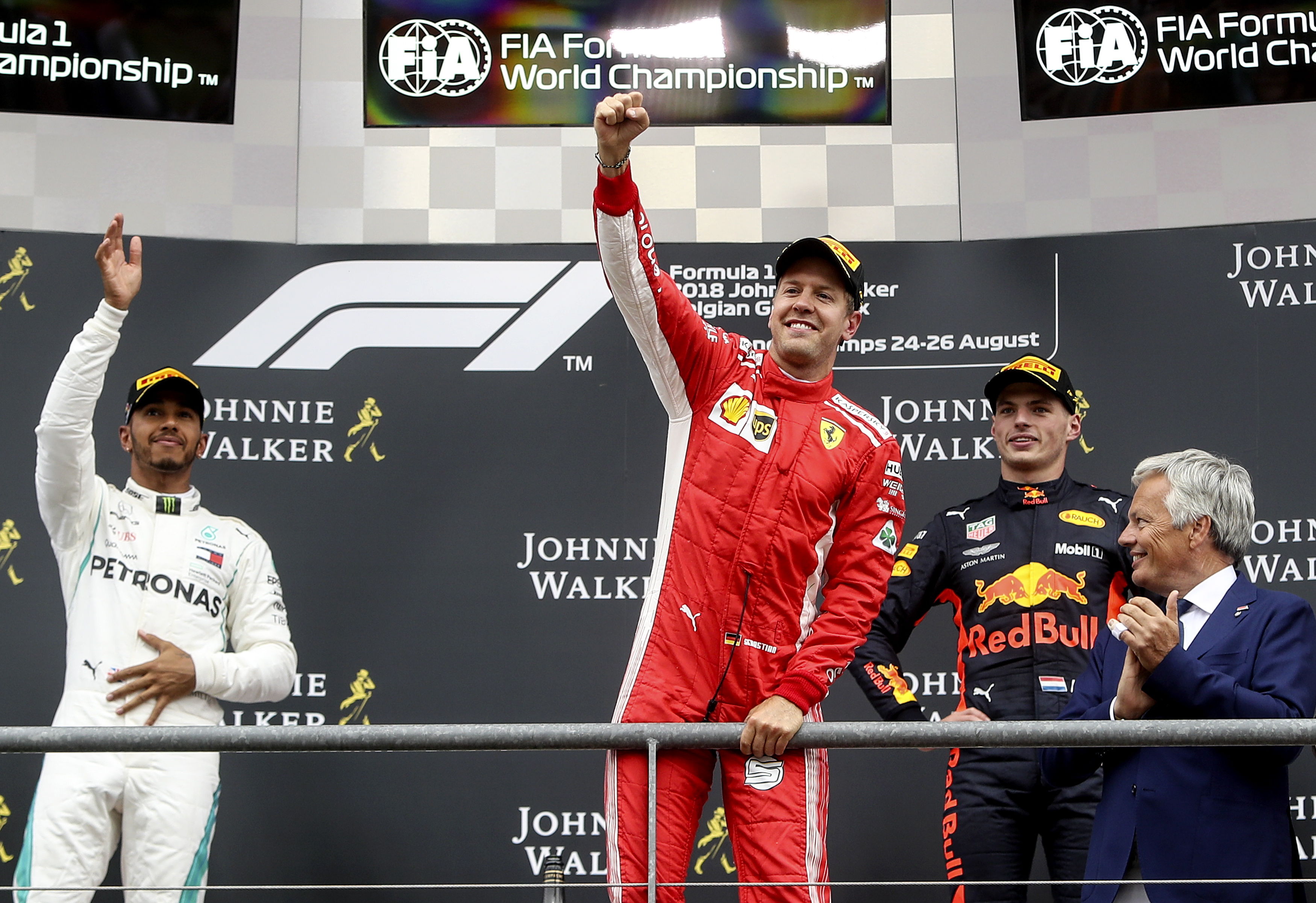 Vettel impone la ley del Ferrari en el GP de Bélgica