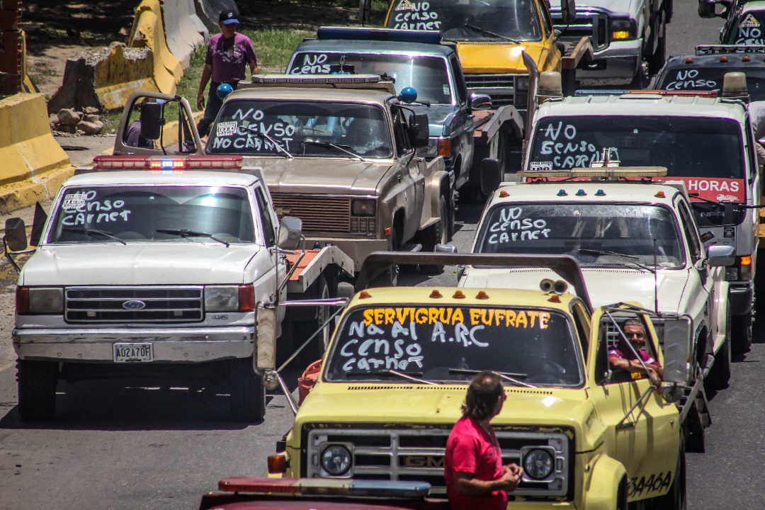 Los grueros también están en contra del censo automotriz #4Ago (Fotos)