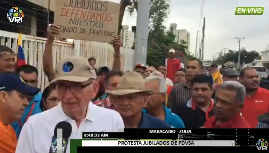 Jubilados de Pdvsa-Zulia protestan por falta de pago de salarios #8Oct (video)