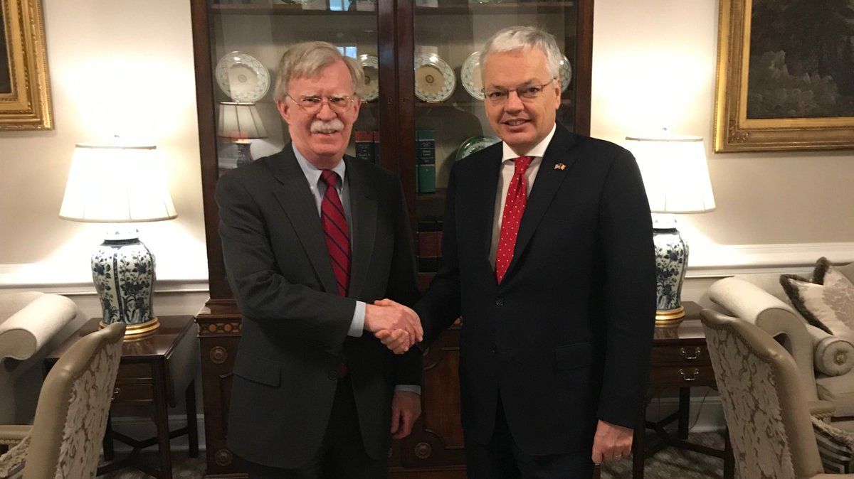Bolton y viceprimer ministro belga hablaron de la situación de Venezuela