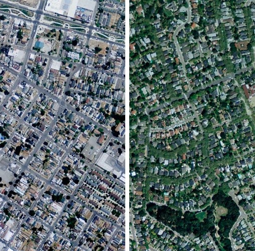 En imágenes: Barrios ricos y pobres vistos desde Google Earth