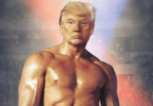 La FOTO de la cara de Trump en el cuerpo de Rocky Balboa que causó furor en redes