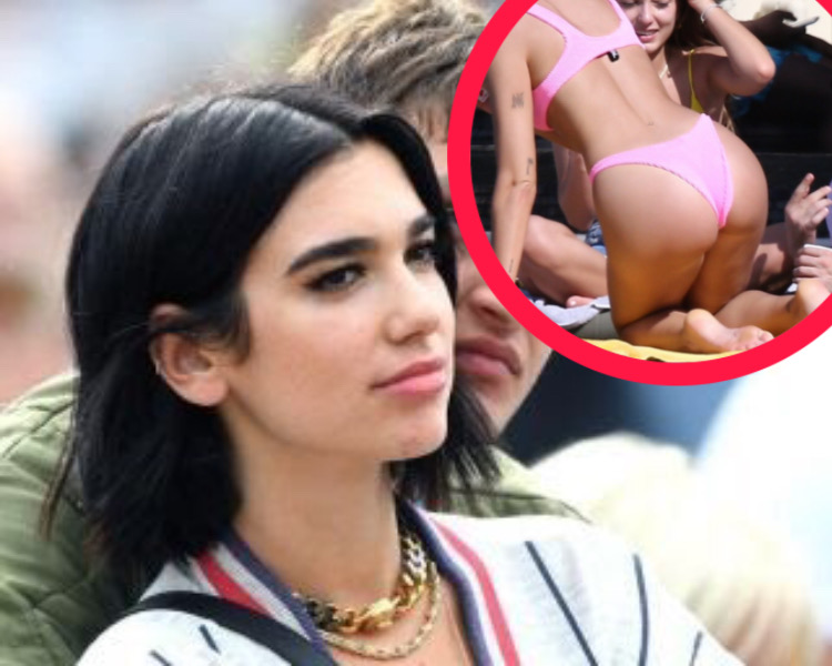 ¡En diminuto bikini! Publican fotos de Dua Lipa siendo manoseada por su novio