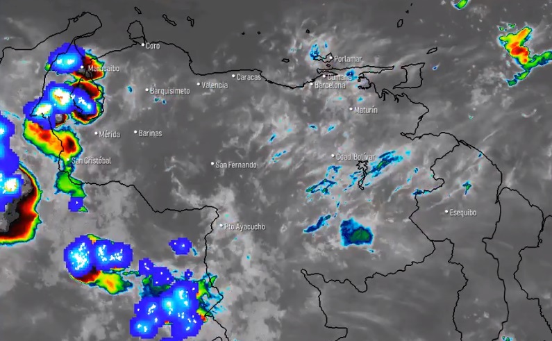 El estado del tiempo en Venezuela este lunes #12Oct, según el Inameh