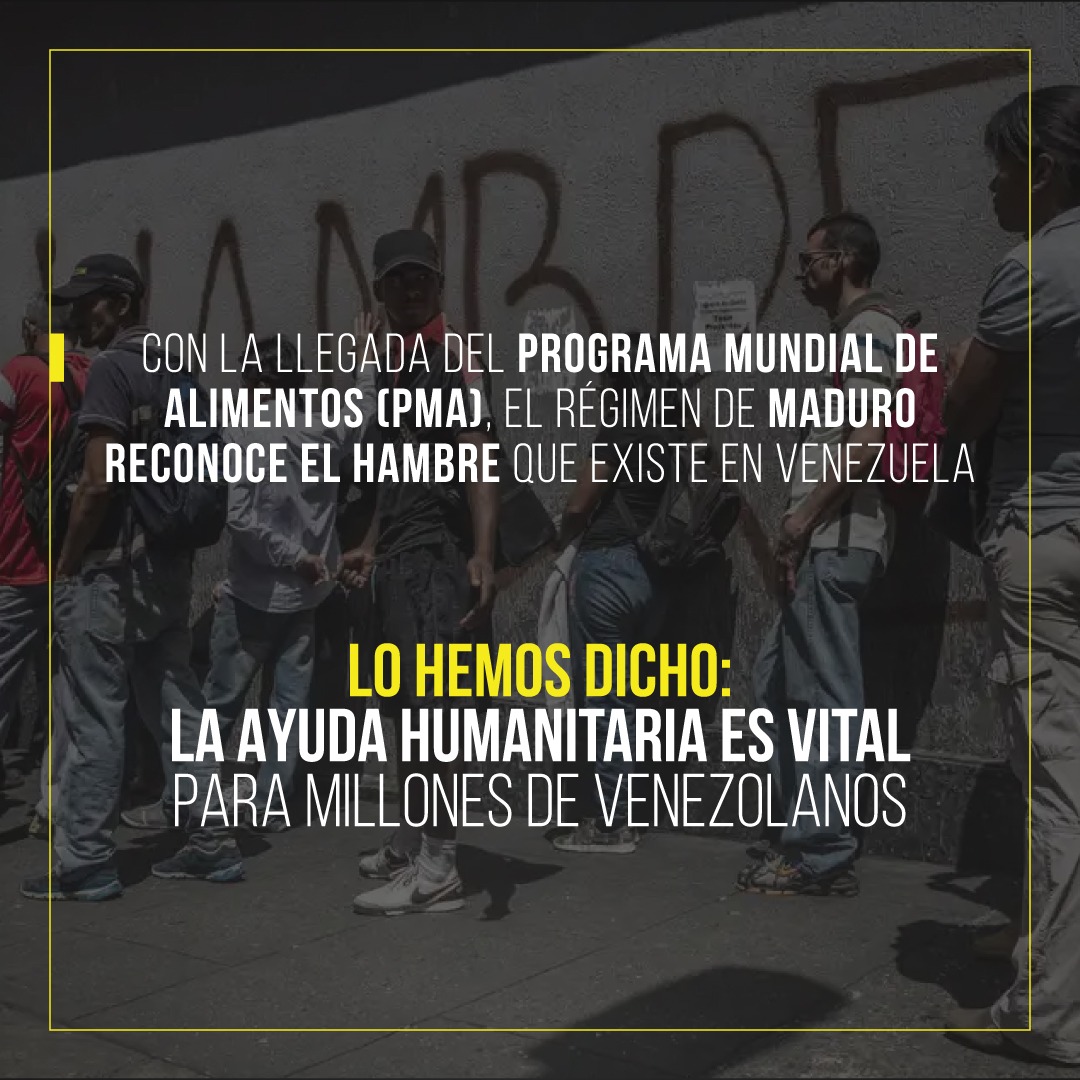 Con la llegada del Programa Mundial de Alimentos de la ONU, el régimen reconoce que hay hambre en Venezuela